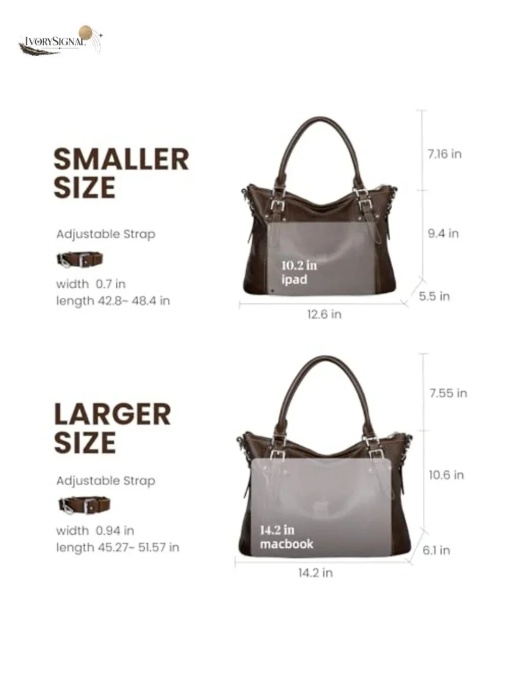Leather Tote Handbag Shoulder Bag Top Handle Satchel Women